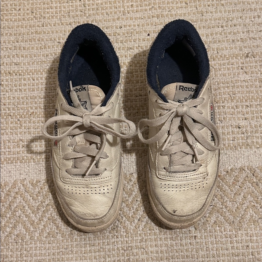 Reebok Kids Beige and Navy Sneakers